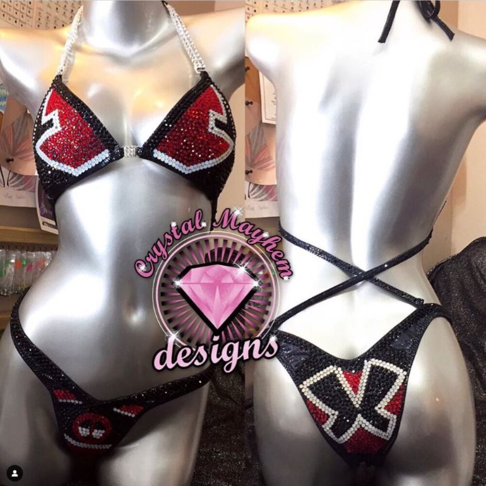 Deadpool theme Figure Competition Suit